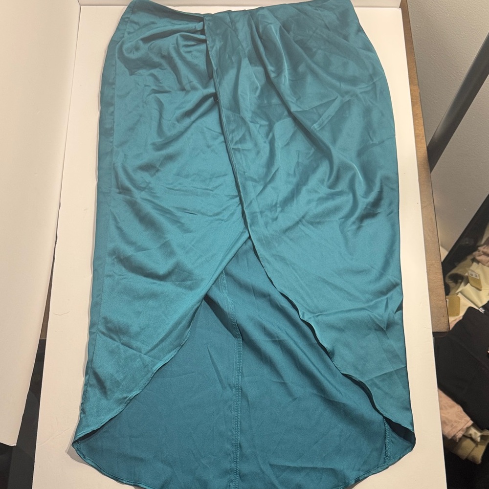 CIDER, Elegant Teal Skirt